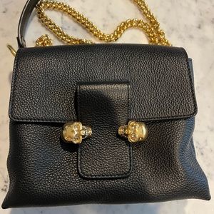 Alexander McQueen Twin Skull Chain Strap Crossbody Bag
